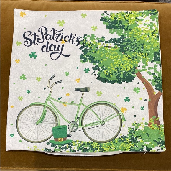 Other - St. Patrick's Day Bicycle 20” Pillow Cover!